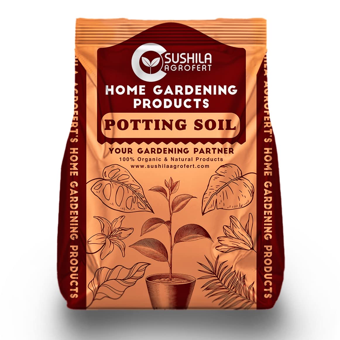 Red Potting Soil for Plants 2Kg