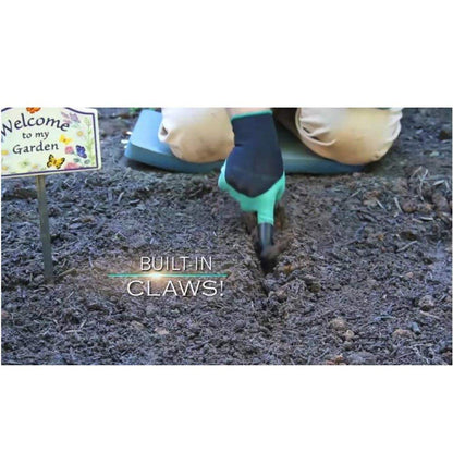 FreshDcart Gloves for Gardening Work – Heavy Duty Washable Gardening Gloves for Home Garden Use with ABS Claws on Right Hand Fingertips for Digging (Free Size, Green, Pack of 1)