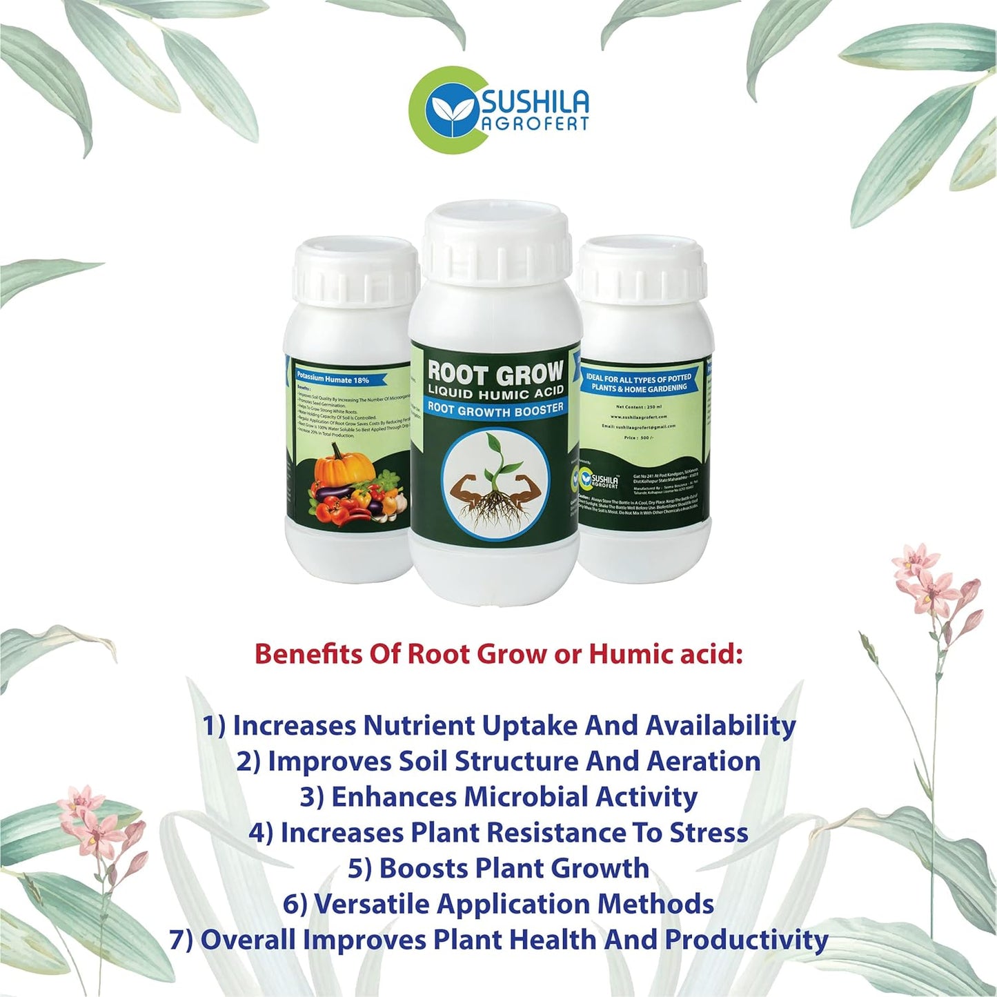 Root Grow: Liquid Humic Acid For Plant Growth Enhancer