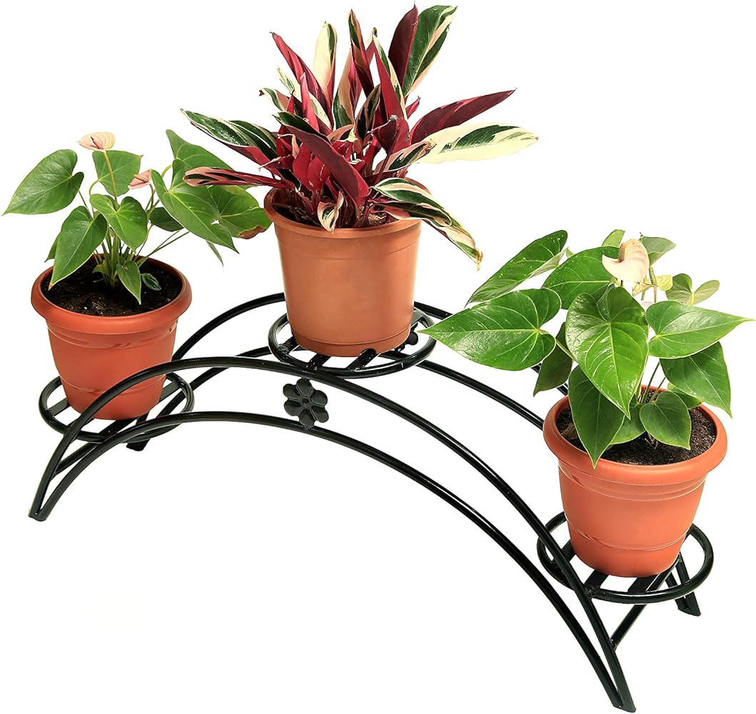 3 Pot Decorative Metallic Stand