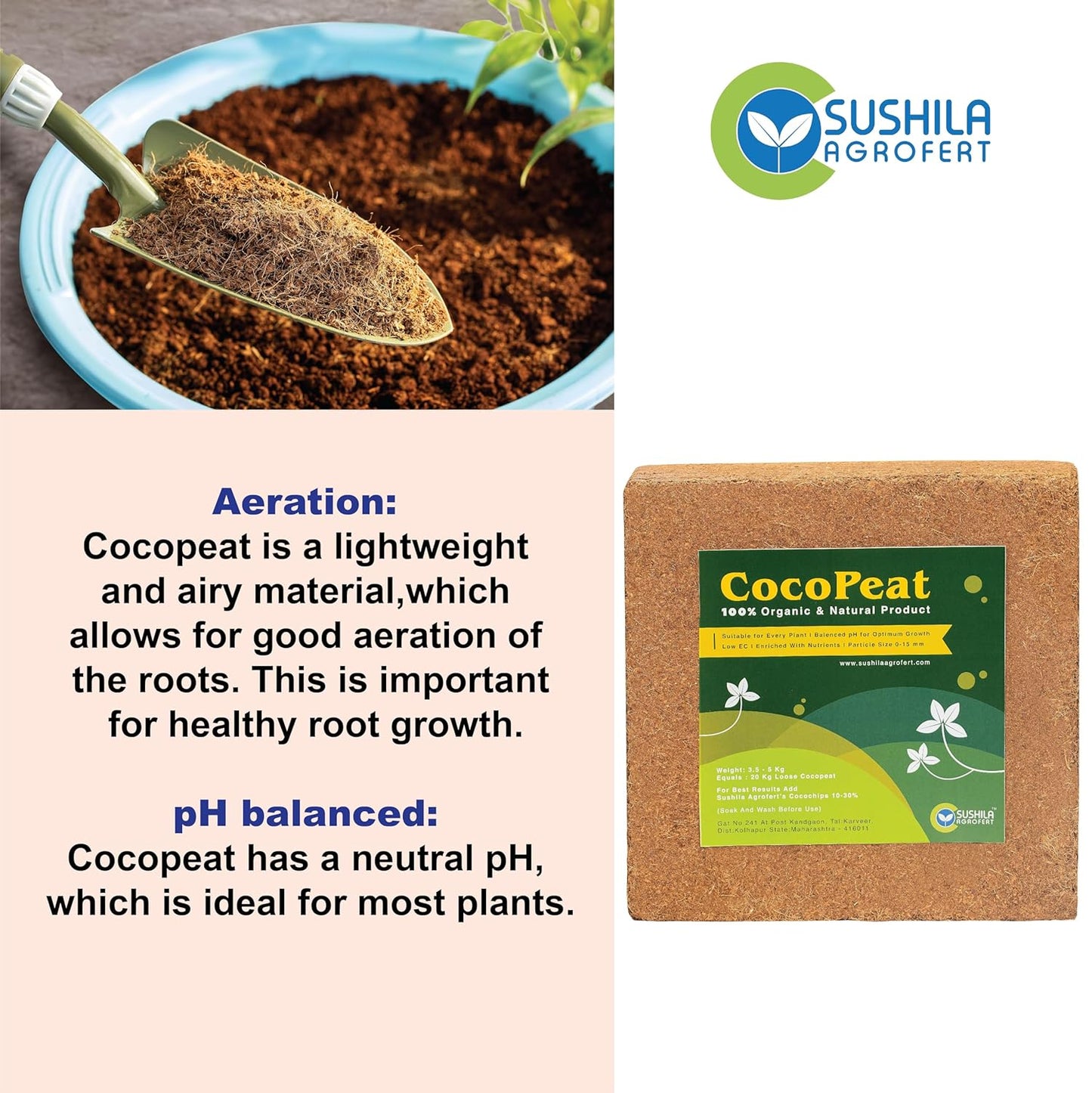 Cocopeat for Plants 5kg Brick