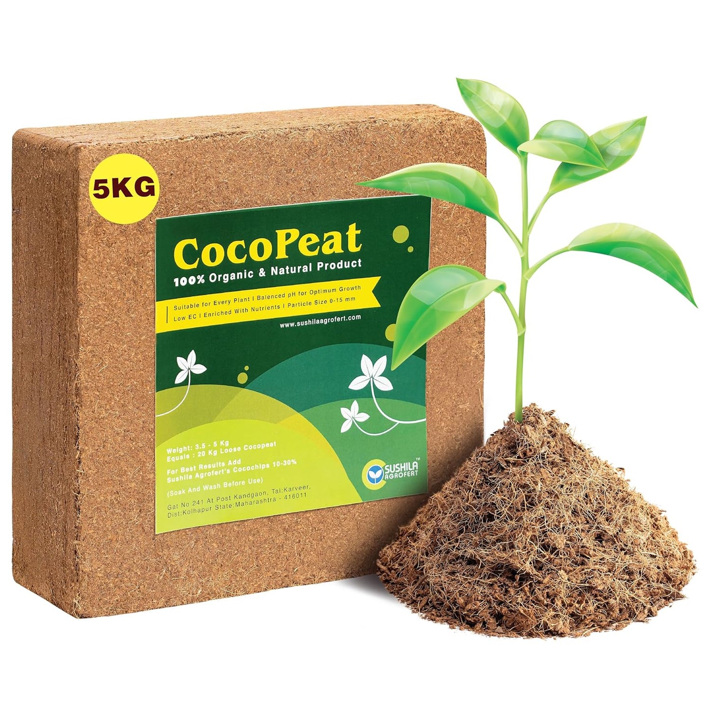 Cocopeat for Plants 5kg Brick